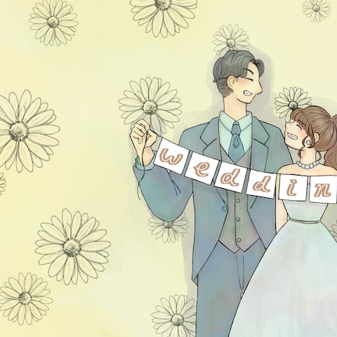 結婚式招待状用イラスト