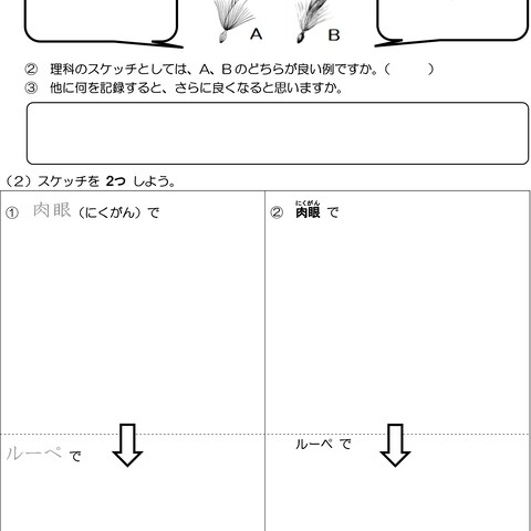 ワークシートの例