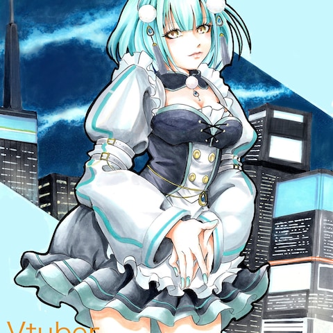 Vtuber「まんぷくぽぽ」様　ご依頼イラスト　2026年