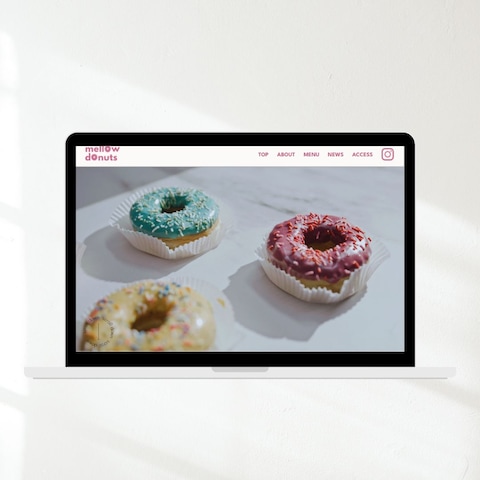 ドーナツ店ショップサイト