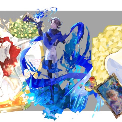装飾品多めなソシャゲ風イラスト