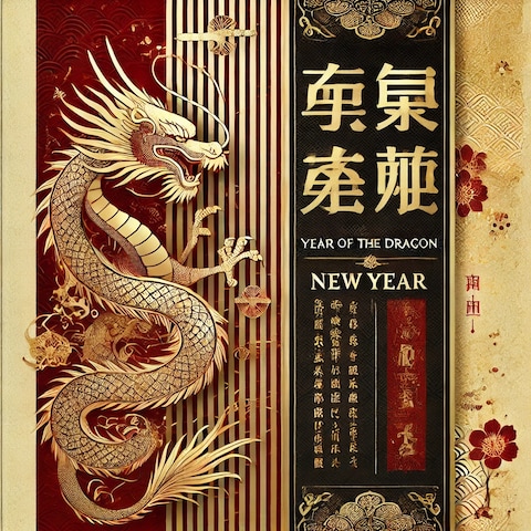 新年辰年中国風