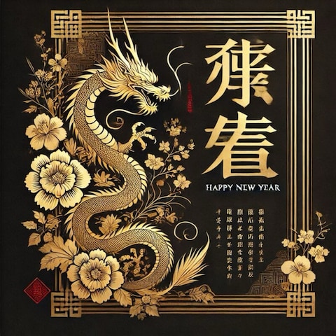 新年中国風デザイン