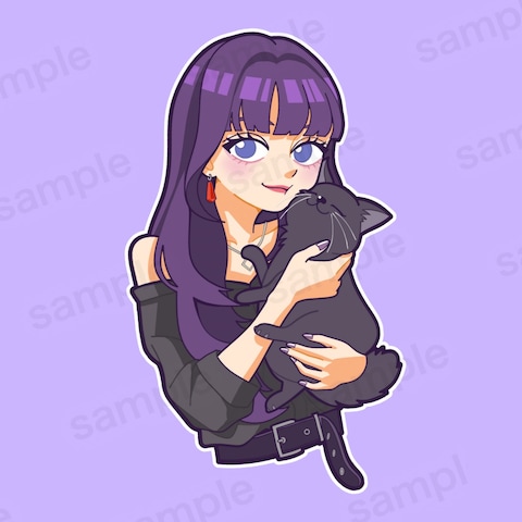 猫と女性