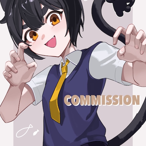 【Skeb実績】黒猫の少年OC