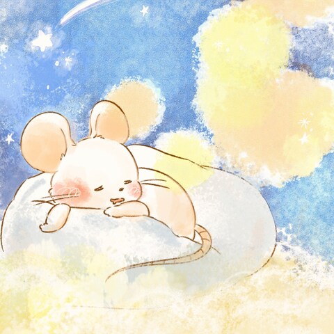 夜空のイラストです