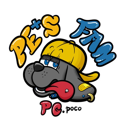 ロゴデザイン カートゥーン風犬