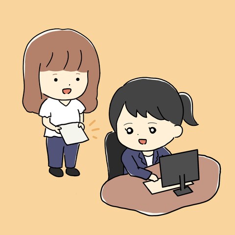 デスクワークに関する記事の挿絵