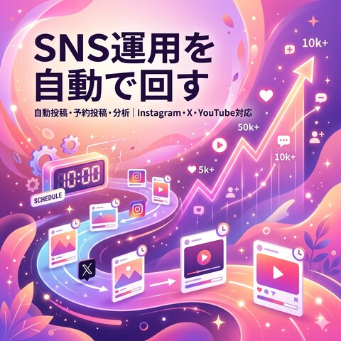 SNS運用を仕組み化|自動投稿・分析ツール開発
