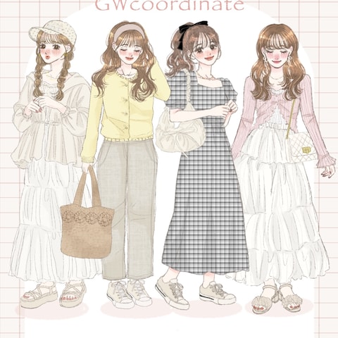 春のファッションイラスト