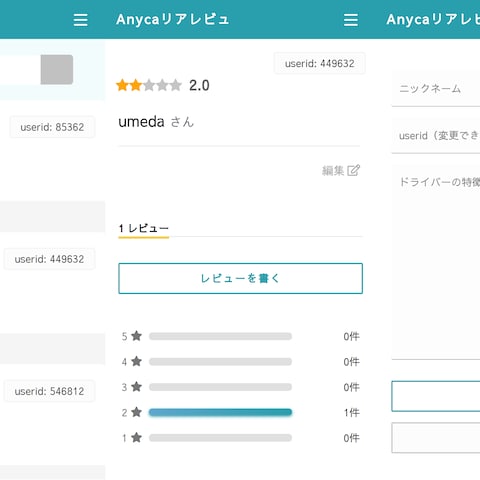 Anycaオーナーレビュー