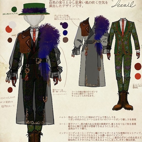 キャラクターの衣装デザイン