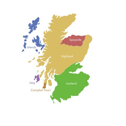 スコットランドの地域区分図作成