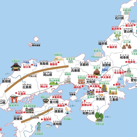 子どもの学習用の日本地図