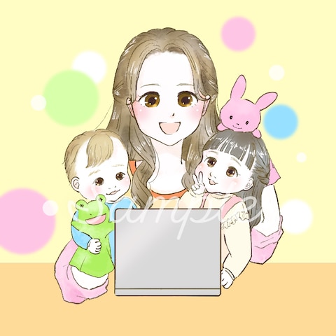 ママとお子さん２名のアイコン
