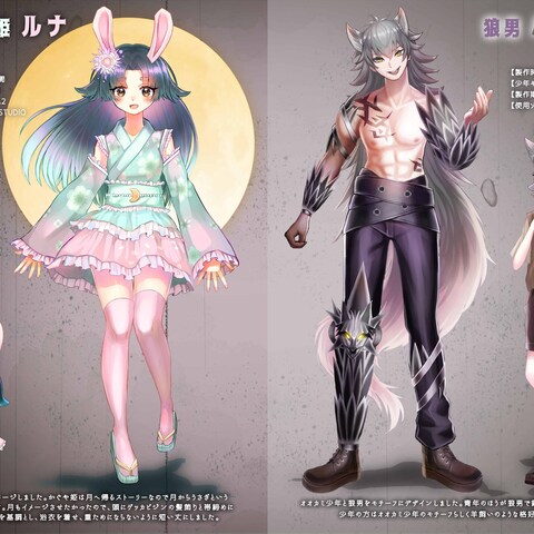 キャラクターデザイン/立ち絵/ミニキャラ/表情差分サンプル②