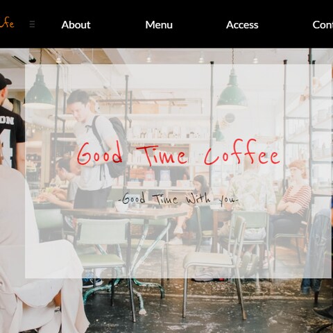 カフェのWebサイトサンプル
