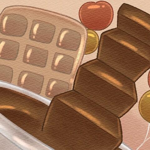 ミルク味のチョコフォンデュ