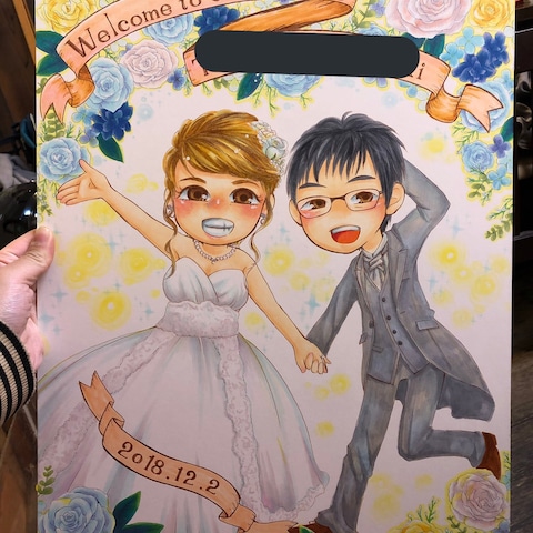 結婚式のウェルカムボード作成