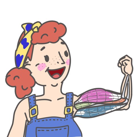 アメリカンポップ解剖学イラスト