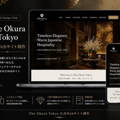 Okura Tokyo様HP制作しました