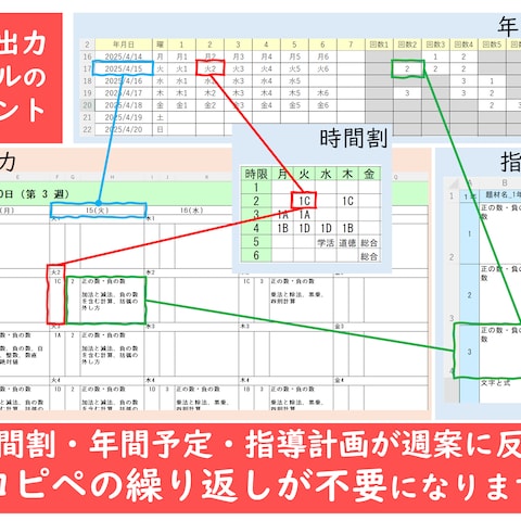 中学校教員向け週案出力ツール