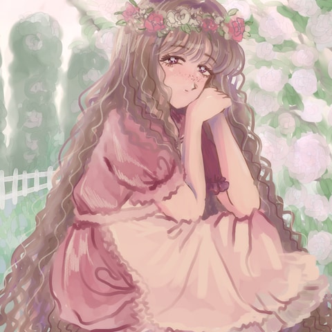 デジタルイラスト　「庭」