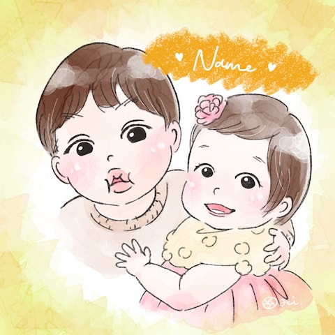 お子様の似顔絵