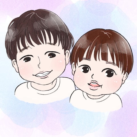 ご兄弟の似顔絵