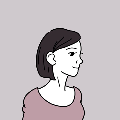 横顔の似顔絵