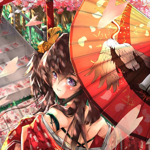 桜と和傘