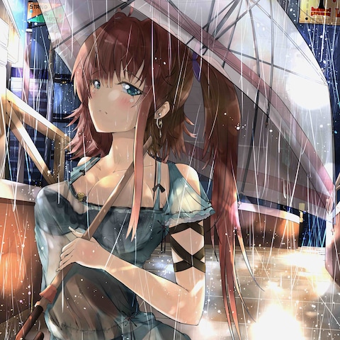 雨とビニール傘