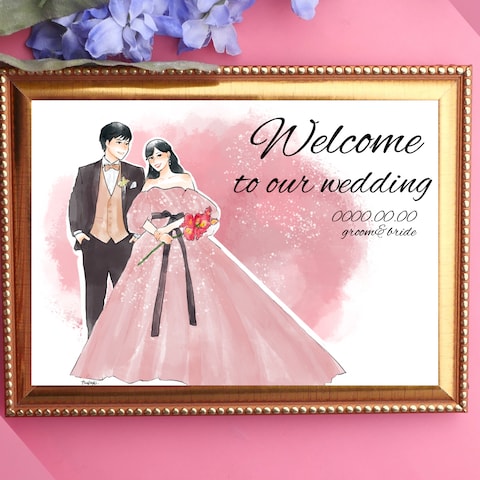 結婚式のウェルカムボードのイラスト制作・デザイン