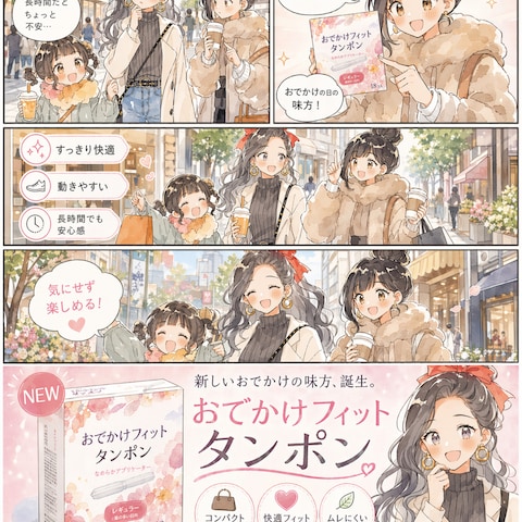 広告漫画｜タンポンPR（女性向け衛生用品）