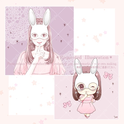 YouTube用バストアップイラストとミニキャライラスト作成