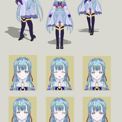 自作RPGのヒロイン3Dモデル