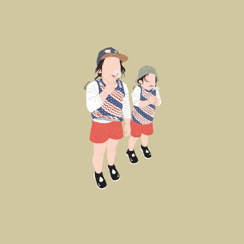 お子さんの似顔絵イラスト