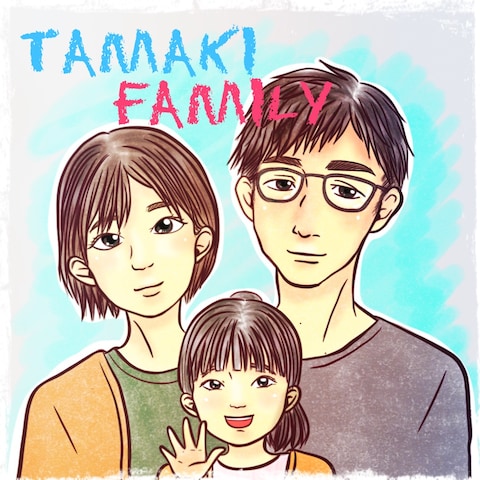 家族似顔絵制作
