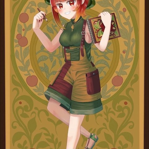 緋咲林檎 立ち絵 背景付き