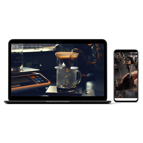 静岡の人気カフェ店のHP作成