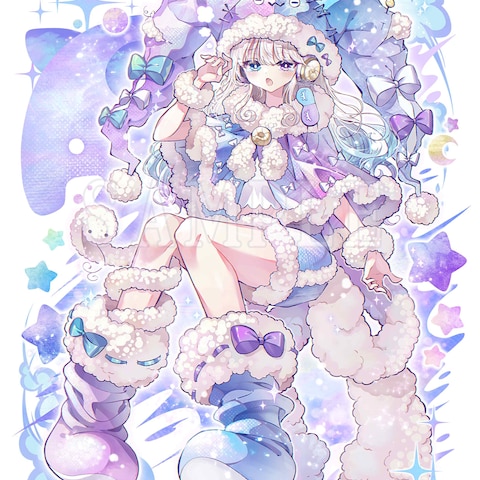 ゆめかわテイスト 眠たげな少女
