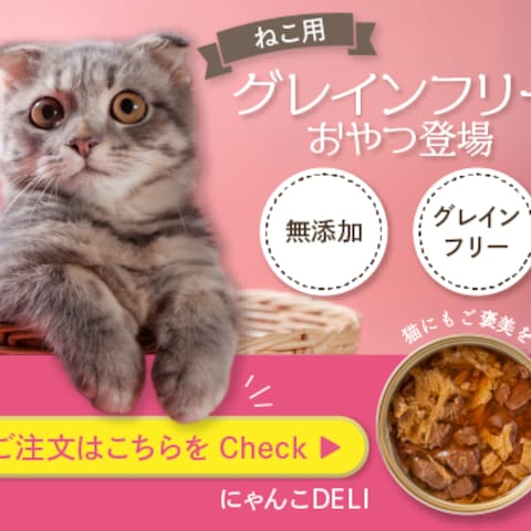【自主制作】ねこ用おやつバナー