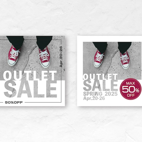 shoes OUTLET SALE バナー