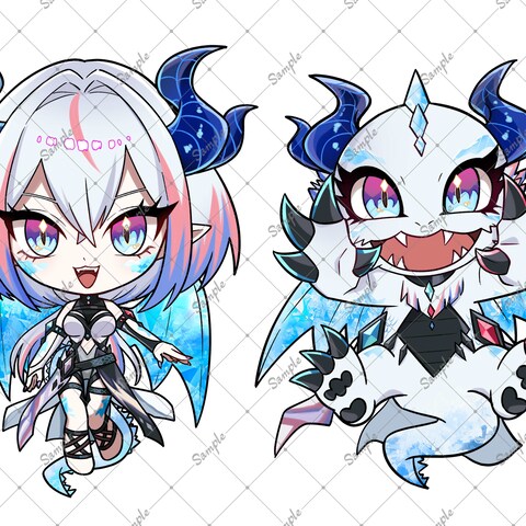 BUBBLE所属Vライバー氷碧ゼノ様SDイラスト作成