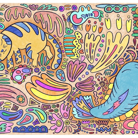 カラフルな抽象画