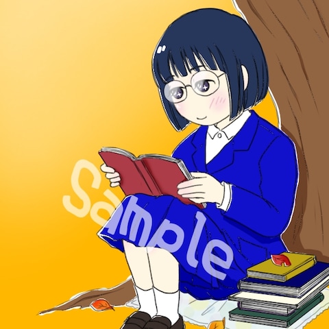 学校図書館様ご依頼の季節のイラスト