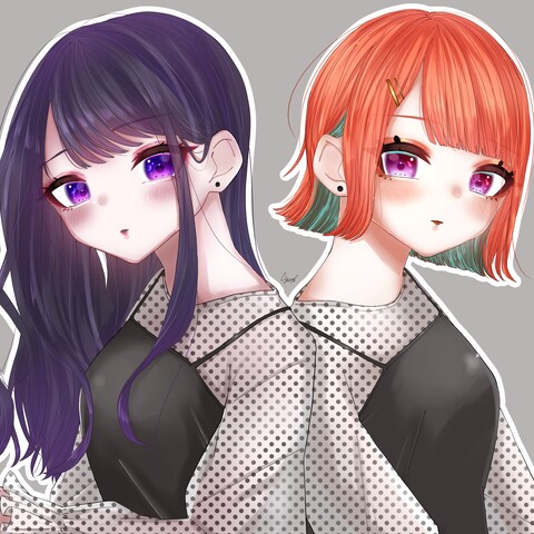 双子コーデの女の子