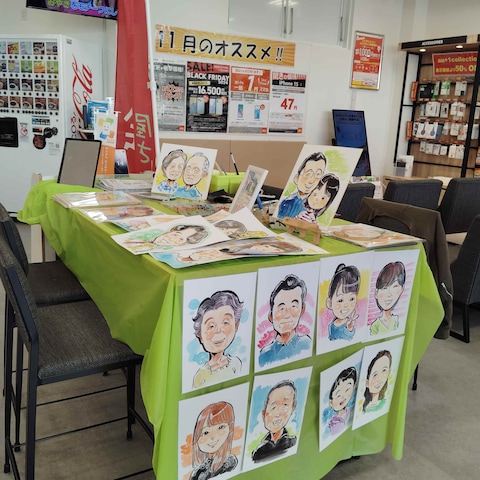 携帯ショップの販促イベントにて