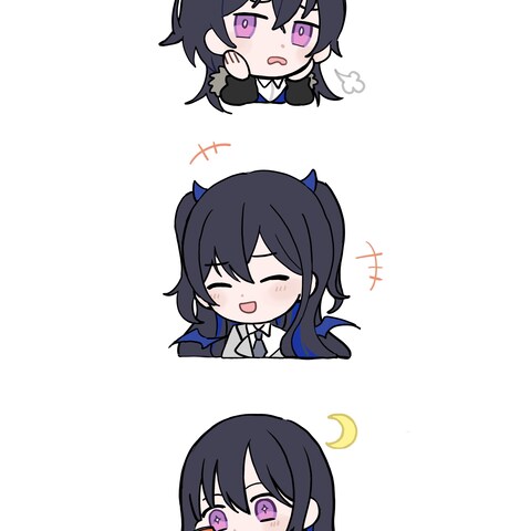 ミニキャライラスト3種描きました