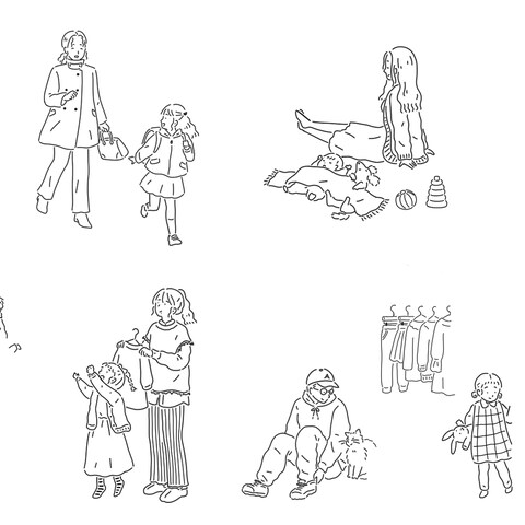 Instagram家紹介向け｜線画イラスト実績まとめ